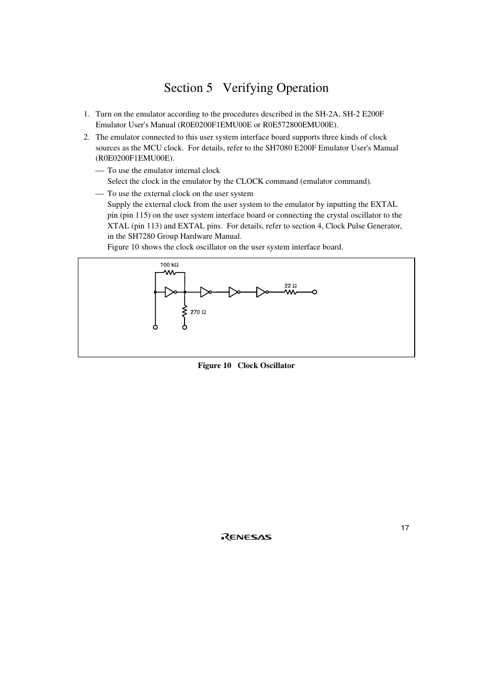 Section 5 verifying operation | Renesas R0E572860CFK00 User Manual | Page 35 / 40