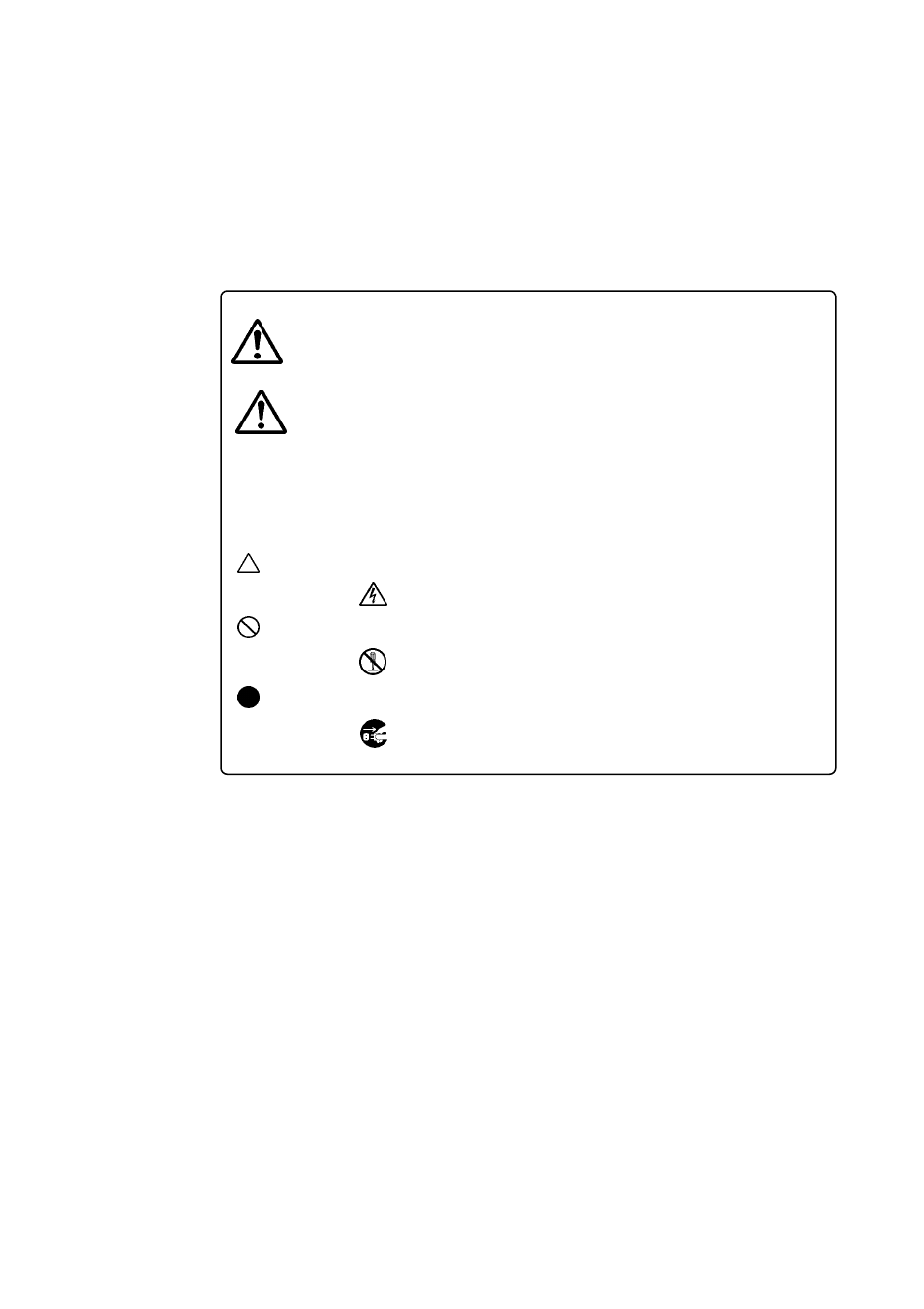 Precautions for safety, 1 safety symbols and meanings, Warning important caution | Chapter 1. precautions for safety | Renesas PROM Programming Adapters PCA7450FP User Manual | Page 4 / 18