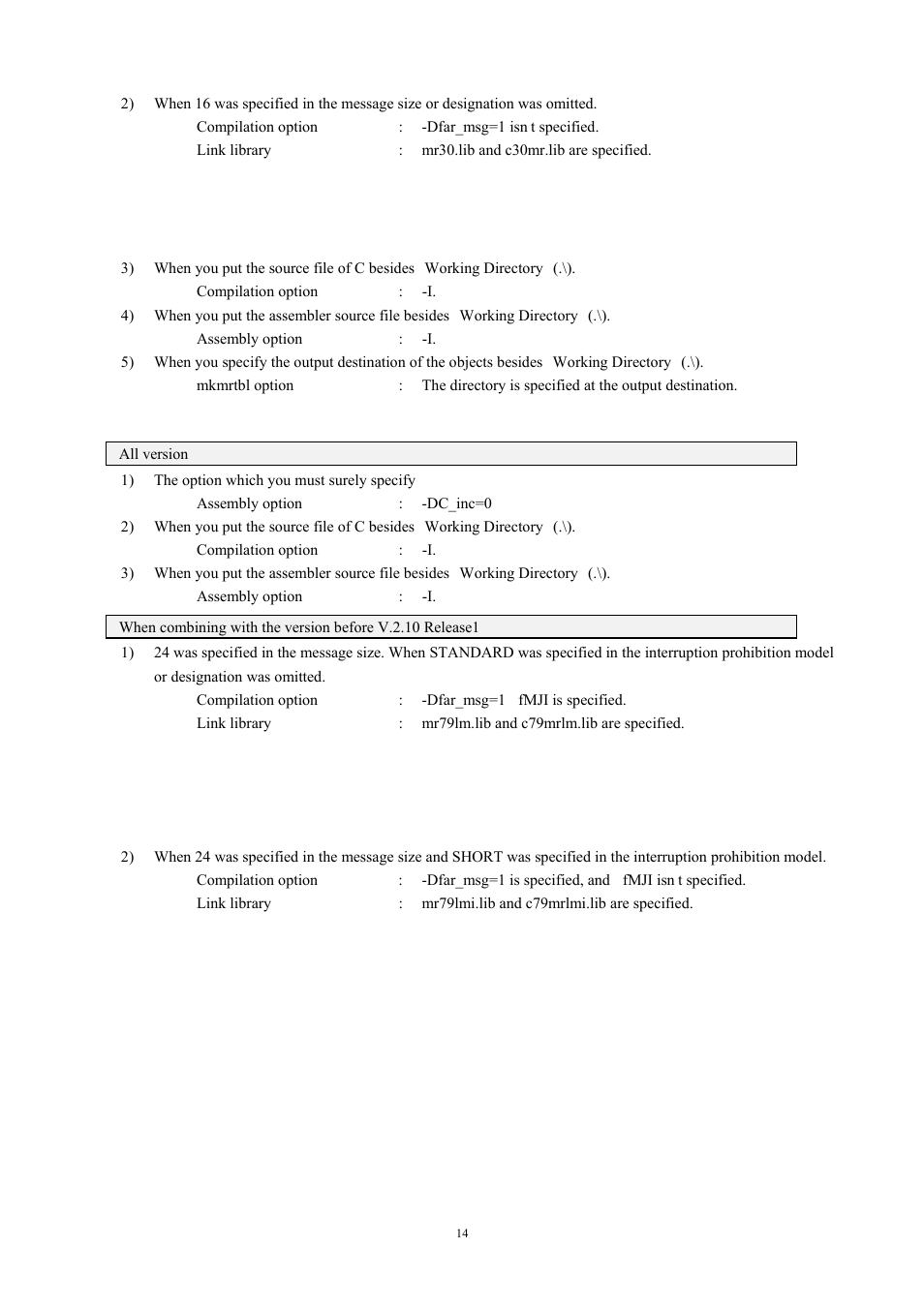 In the case of mr79 (for 7900 series), 3 in the case of mr79 (for 7900 series) | Renesas TM V.3.20A User Manual | Page 14 / 92
