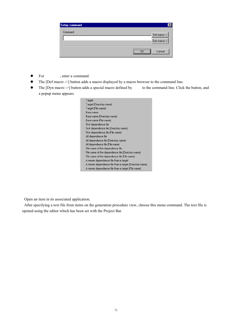 Open, 13 open | Renesas TM V.3.20A User Manual | Page 71 / 92