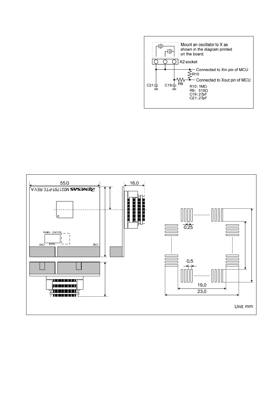 Selecting a clock | Renesas M32176T-PTC User Manual | Page 7 / 8