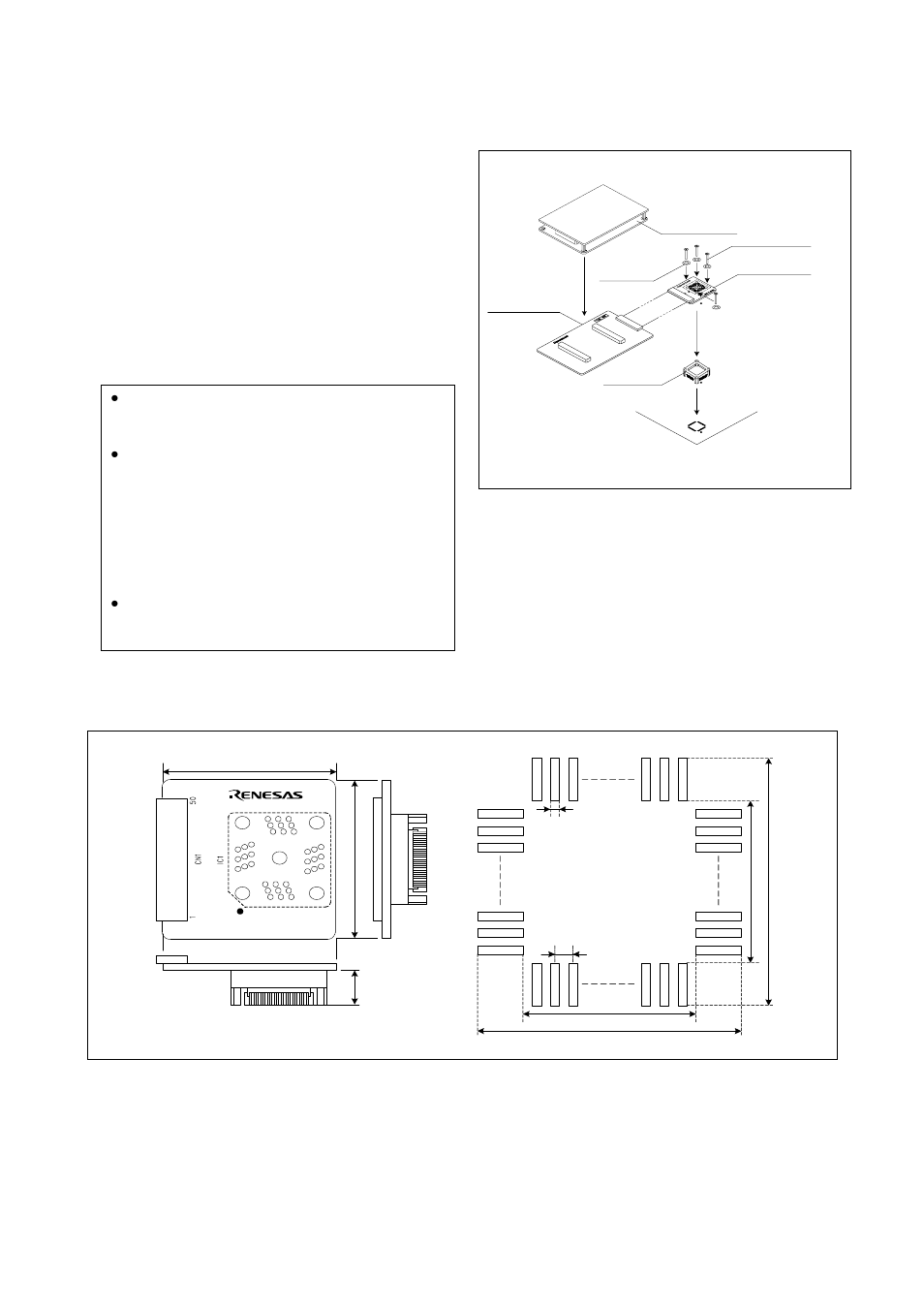 Connection procedure, External dimensions and a recommended foot pattern, Connection procedure (see figure 3) | Renesas R0E436640CFG20 User Manual | Page 5 / 6