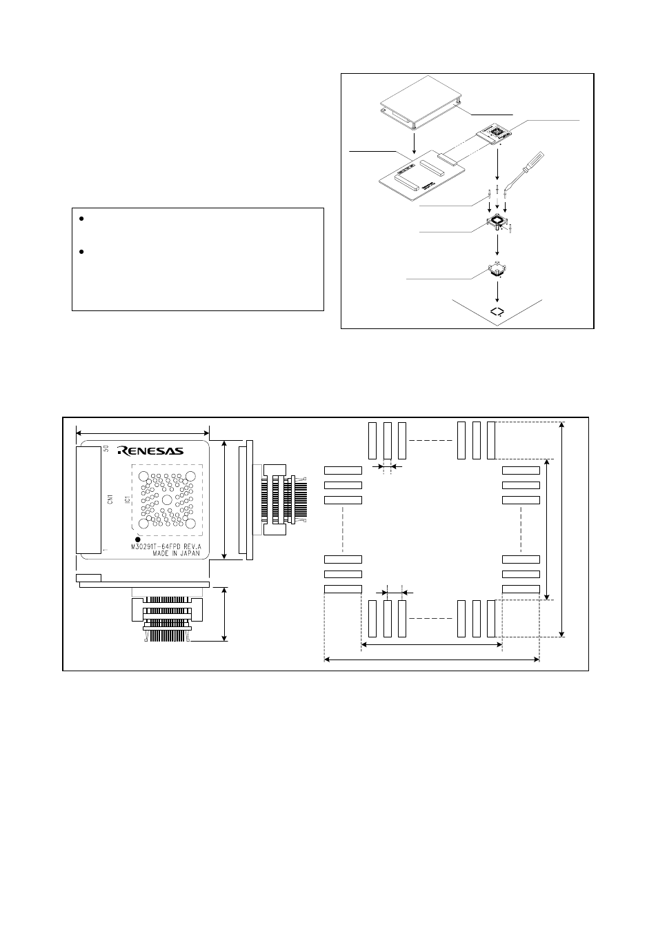 Connection procedure (see figure 3) | Renesas Converter Board M30291T-64FPD User Manual | Page 5 / 6