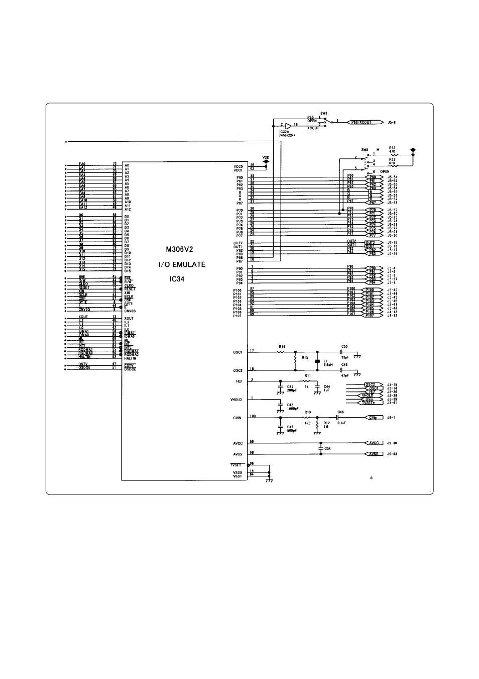 4 connection diagram | Renesas Emulation Pod M306V2T-RPD-E User Manual | Page 58 / 74