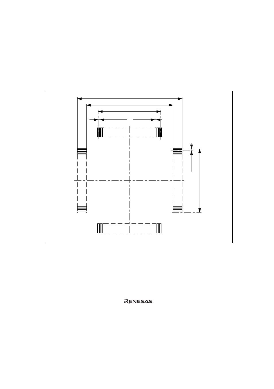 3recommended dimensions for user system mount pad, Figure 5 recommended dimensions for mount pad, Recommended dimensions for user system mount pad | 3 recommended dimensions for user system mount pad | Renesas H8S/2655 Series User Manual | Page 15 / 22