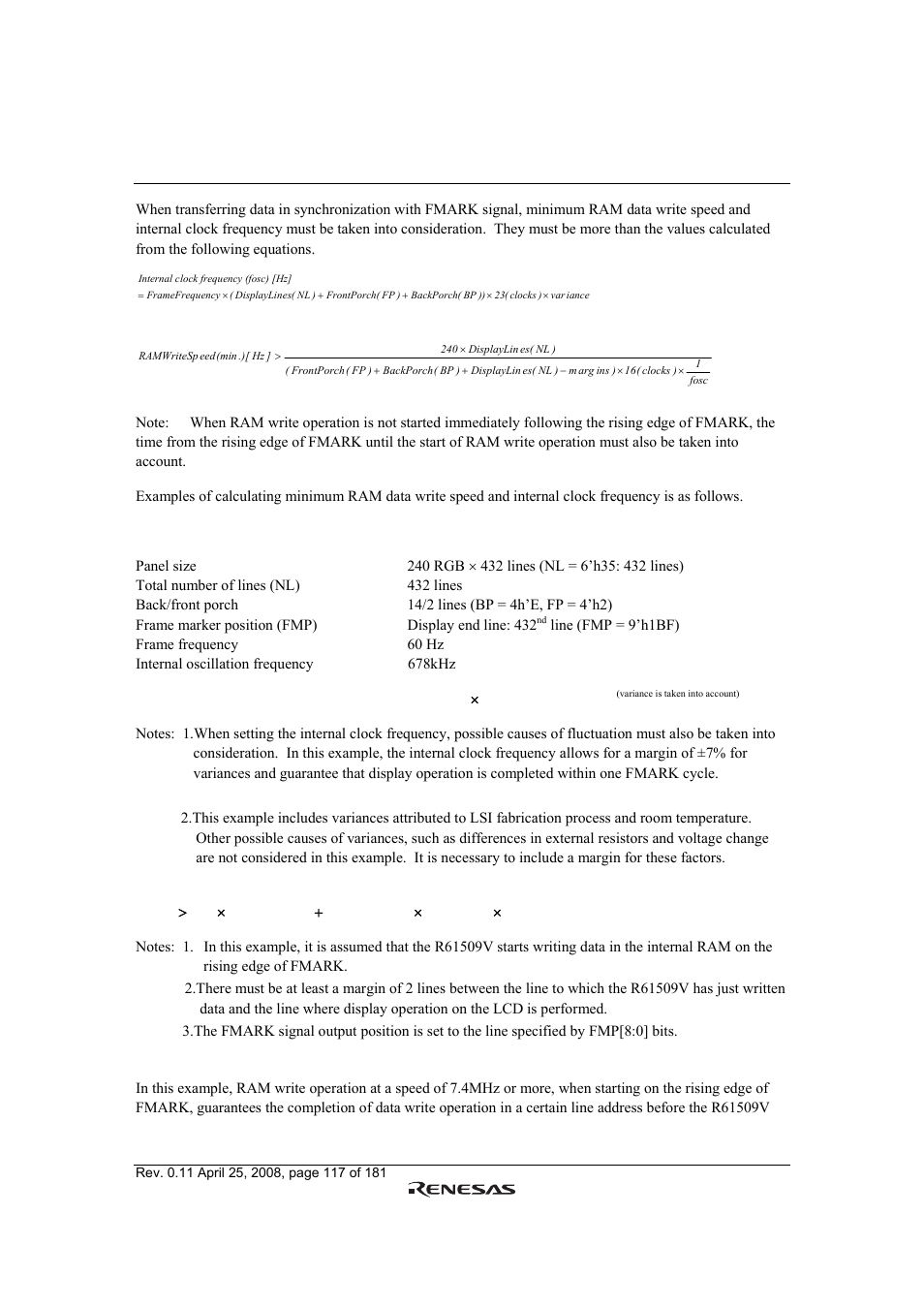 Renesas R61509V User Manual | Page 117 / 181