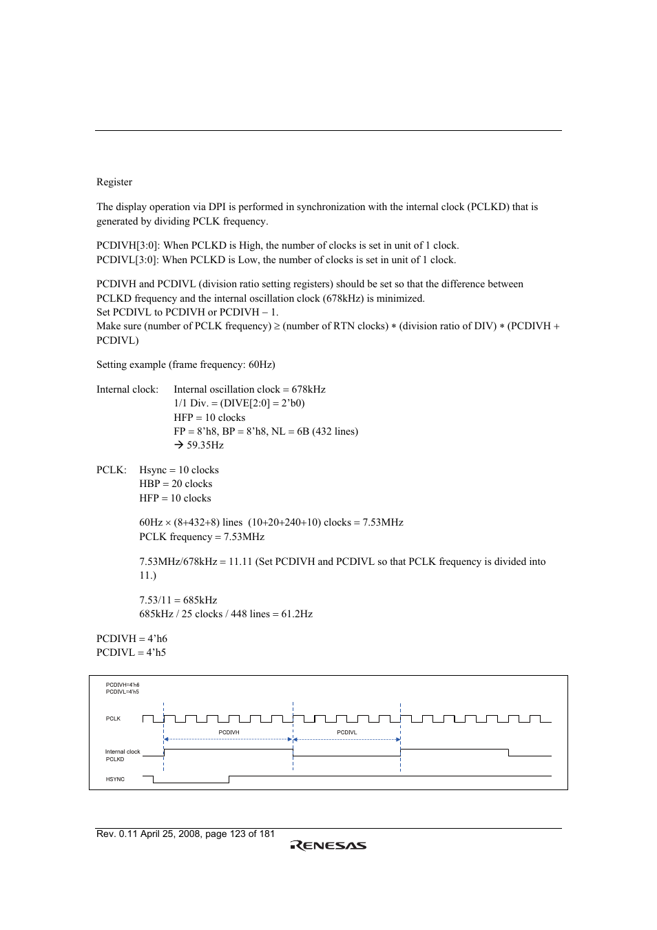 Renesas R61509V User Manual | Page 123 / 181