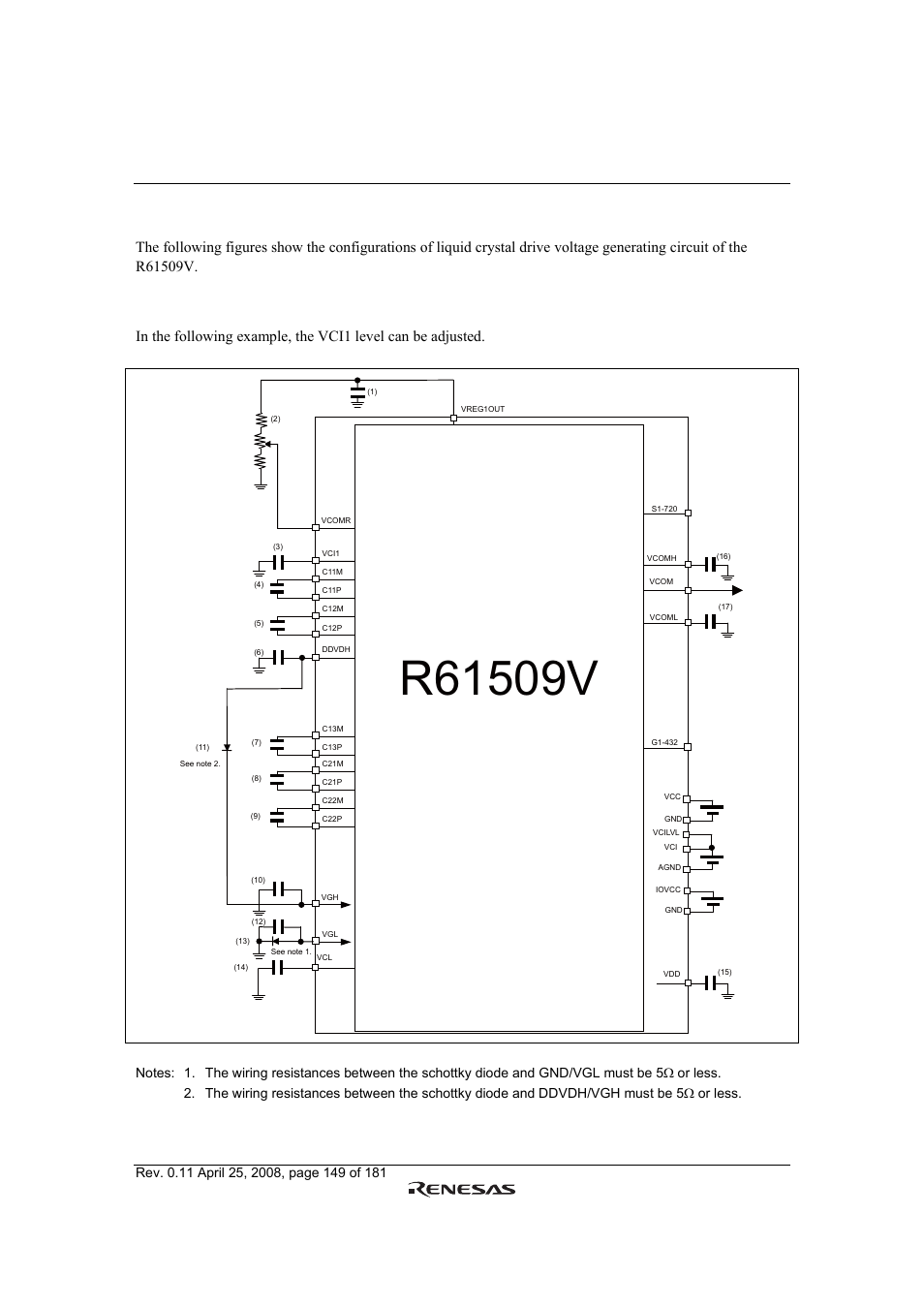 Power supply generating circuit, Figure 61 | Renesas R61509V User Manual | Page 149 / 181