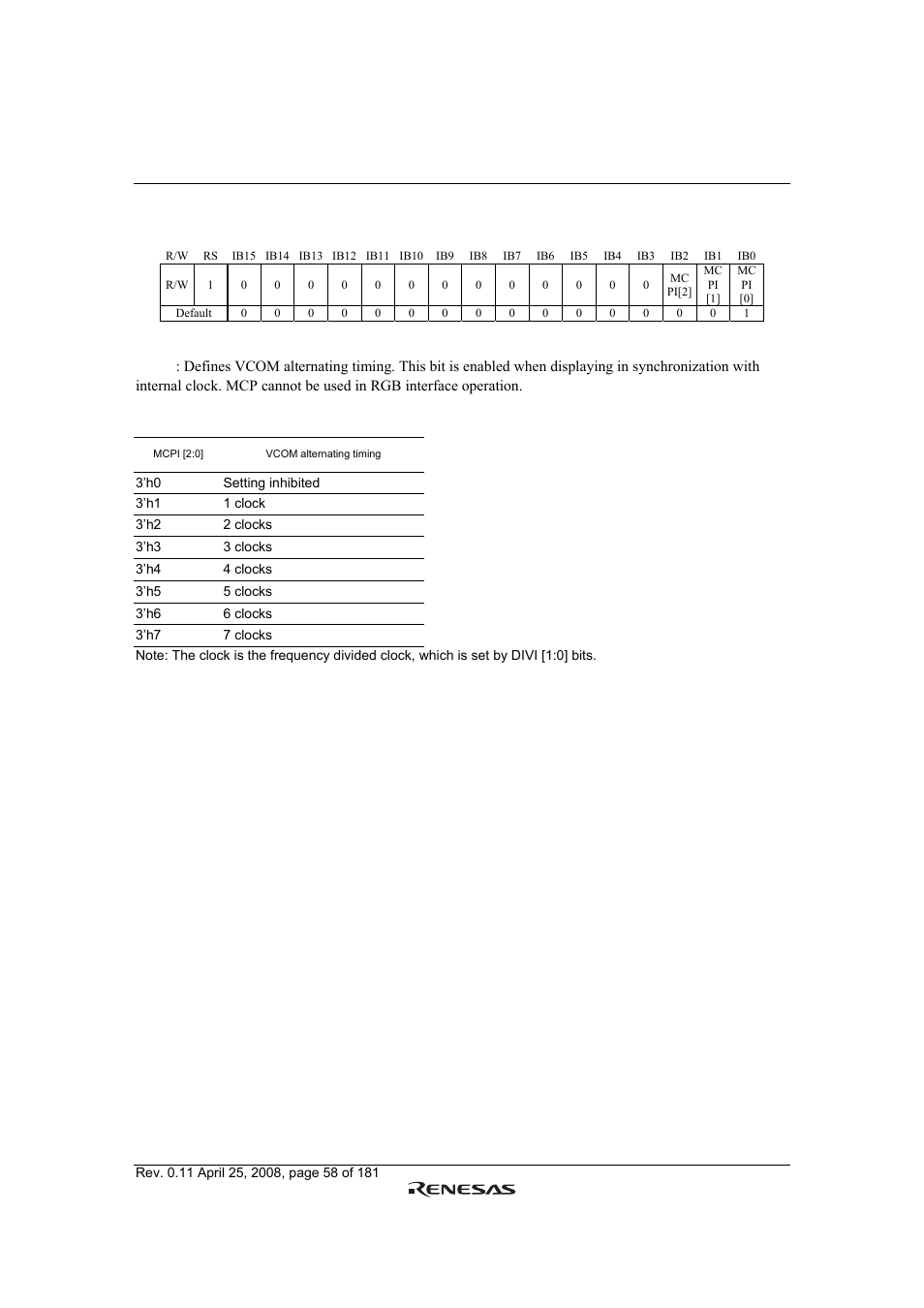 Renesas R61509V User Manual | Page 58 / 181