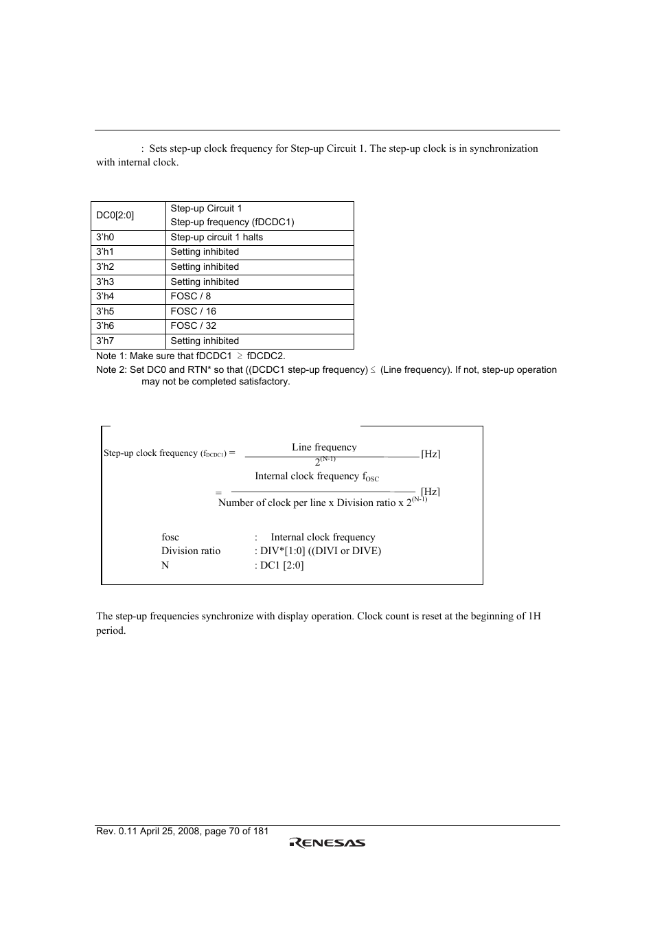 Renesas R61509V User Manual | Page 70 / 181