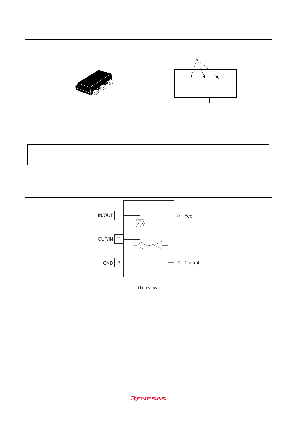 Outline and article indication, Function table, Pin arrangement | Renesas HD74LV1GT66A User Manual | Page 2 / 9