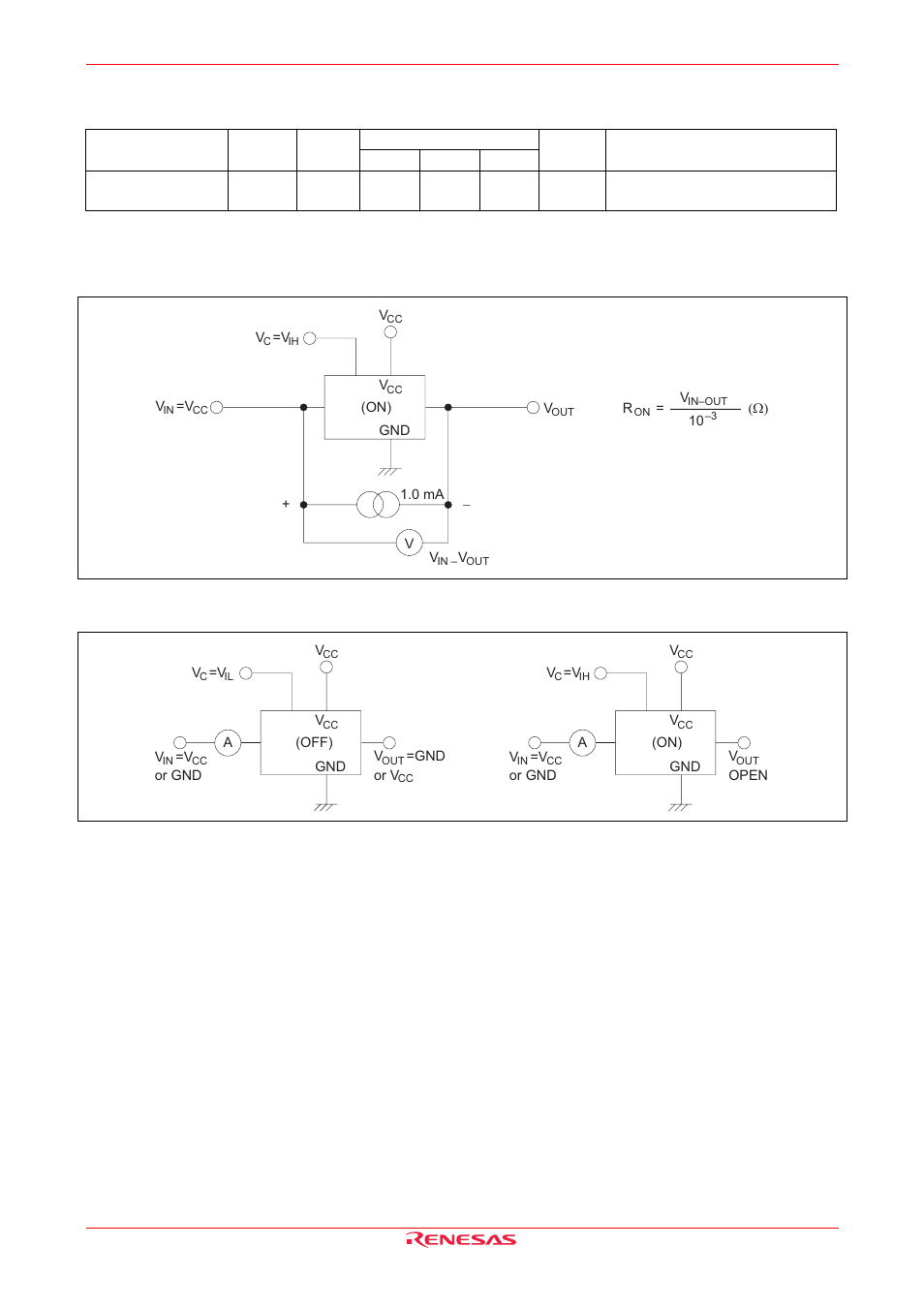 Operating characteristics, Test circuit | Renesas HD74LV1GT66A User Manual | Page 5 / 9
