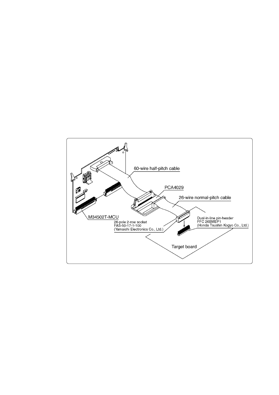 6 connecting to the target system | Renesas M34502T-MCU User Manual | Page 21 / 40