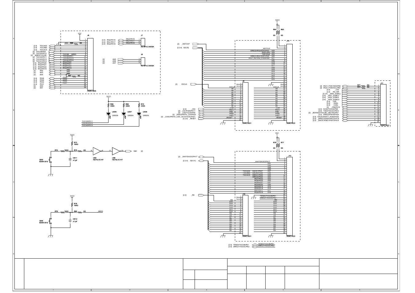 M3a-hs60, Renesas solutions corporation, Ver. 1.0 | Change, Bus connectors/push sw, Extension bus connector, Extension connector, Date approved scale designed checked drawn | Renesas M3A-HS60 User Manual | Page 56 / 60