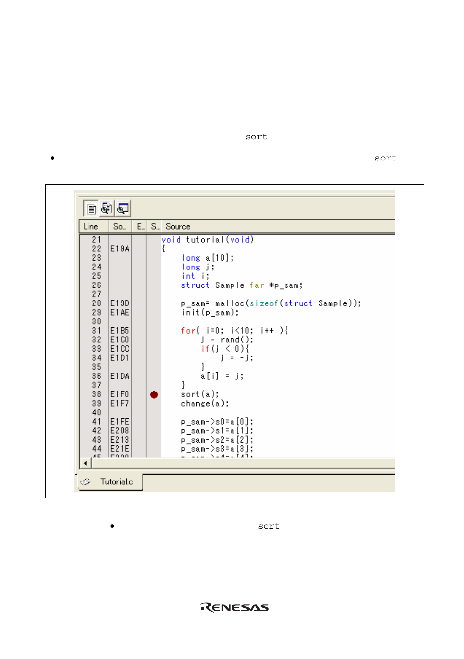 7 setting a pc breakpoint | Renesas Emulator System E8 User Manual | Page 119 / 166