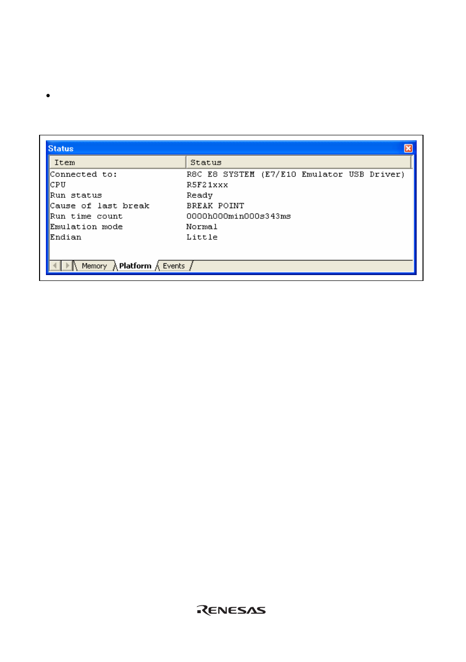 Renesas Emulator System E8 User Manual | Page 124 / 166