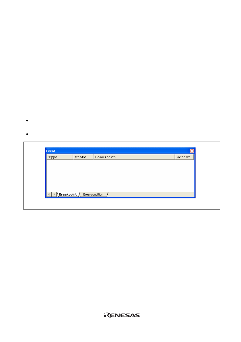 16 break function, 1 pc break function | Renesas Emulator System E8 User Manual | Page 135 / 166
