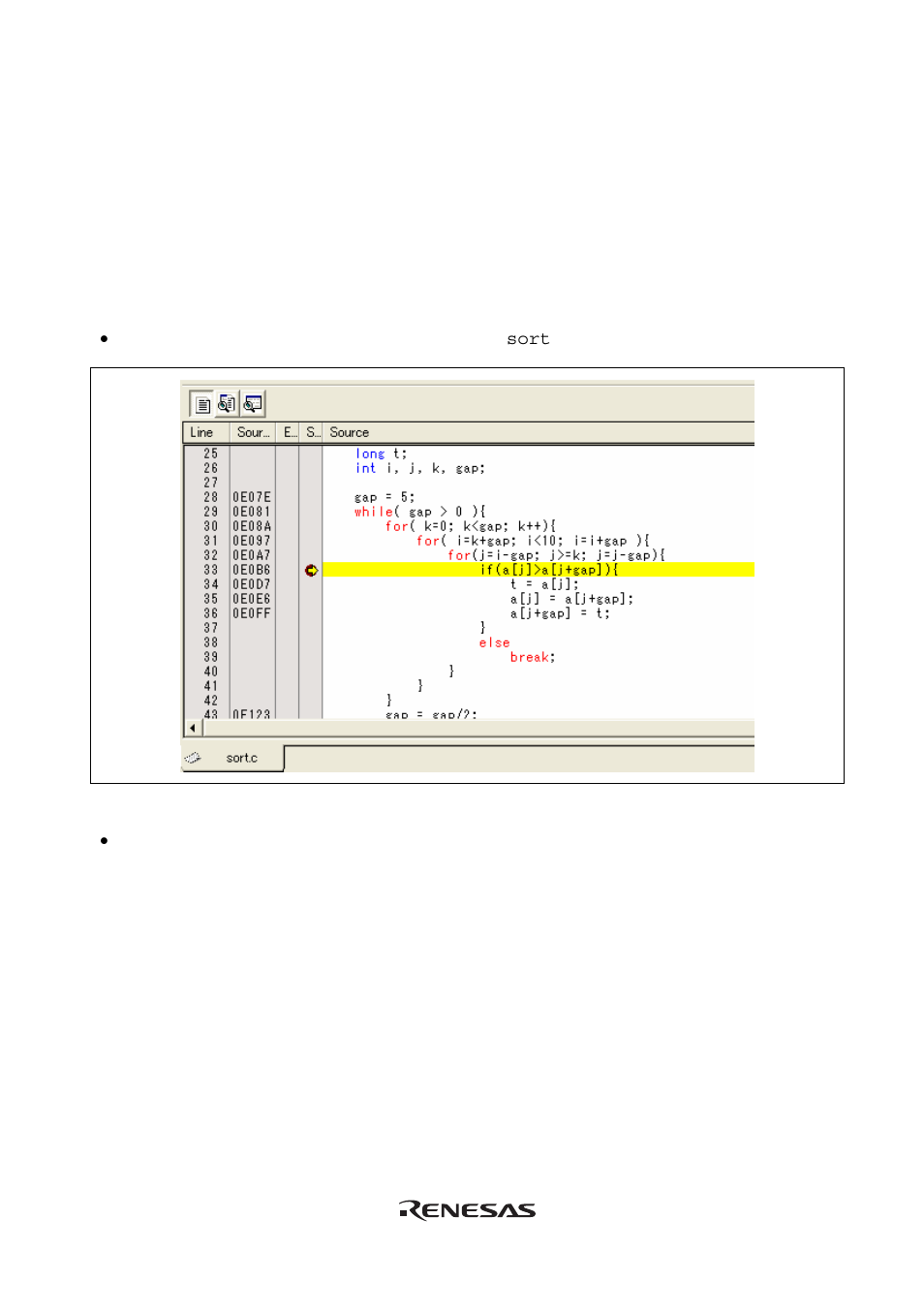 19 stack trace function | Renesas Emulator System E8 User Manual | Page 143 / 166