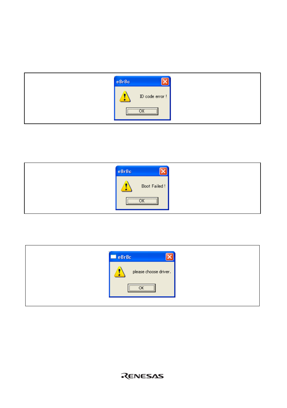 Renesas Emulator System E8 User Manual | Page 52 / 166