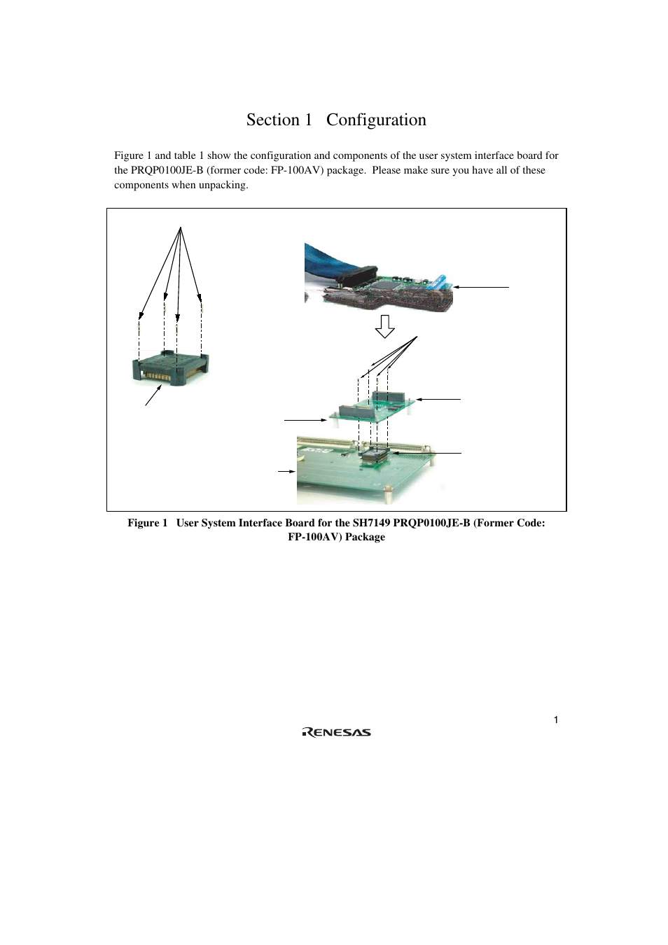 Section 1 configuration | Renesas R0E571490CFJ00 User Manual | Page 21 / 48