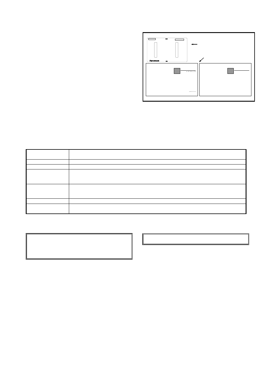 Outline, Package components, Specifications | See figure 1) | Renesas Protection Board R0E330850ACBP0 User Manual | Page 2 / 8