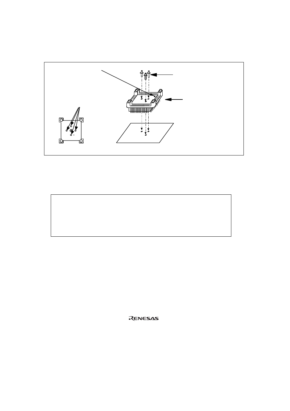 Figure 3 location setting of ic socket, 2soldering ic socket, Soldering ic socket | Caution | Renesas TFP-144 User Manual | Page 12 / 22