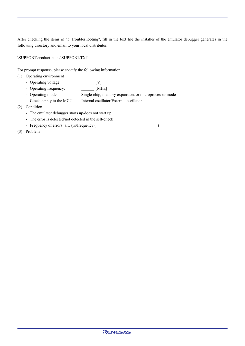 3 how to request for support | Renesas Pod probe for M16C/1N Group M301N2T-PRB User Manual | Page 46 / 50
