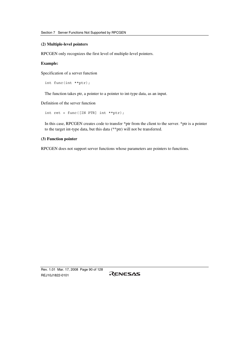 Renesas Stub Generator V.1.00 User Manual | Page 102 / 144