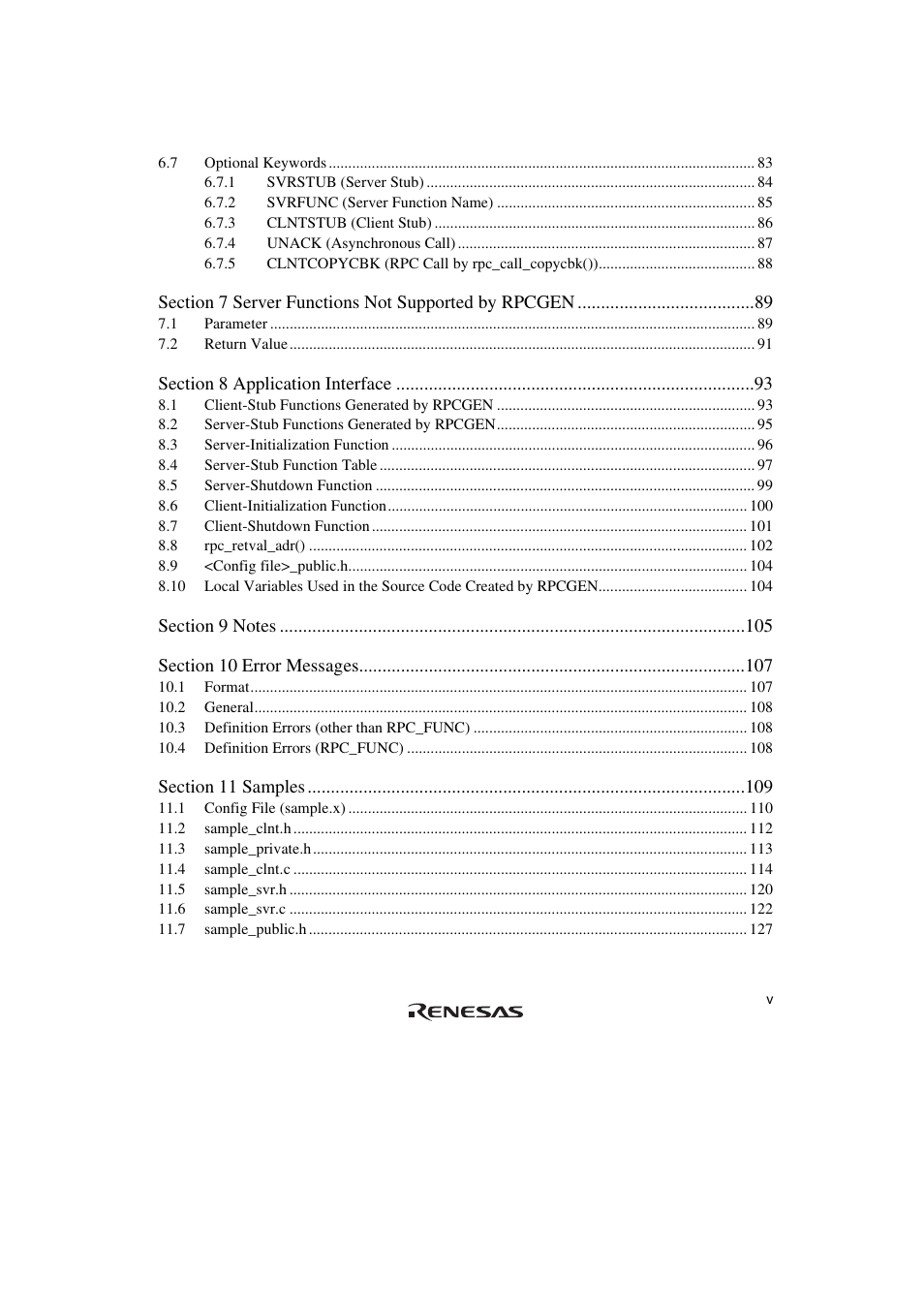 Renesas Stub Generator V.1.00 User Manual | Page 11 / 144