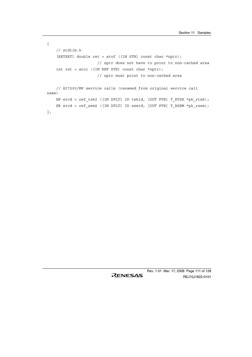 Renesas Stub Generator V.1.00 User Manual | Page 123 / 144