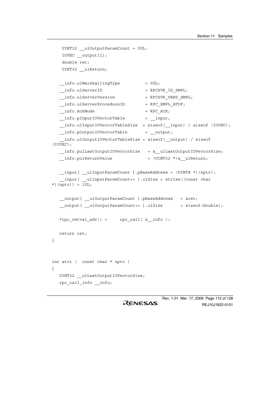 Renesas Stub Generator V.1.00 User Manual | Page 127 / 144