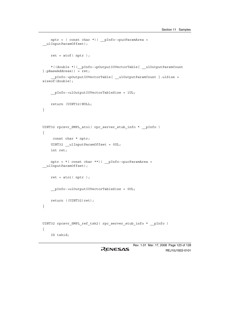 Renesas Stub Generator V.1.00 User Manual | Page 135 / 144