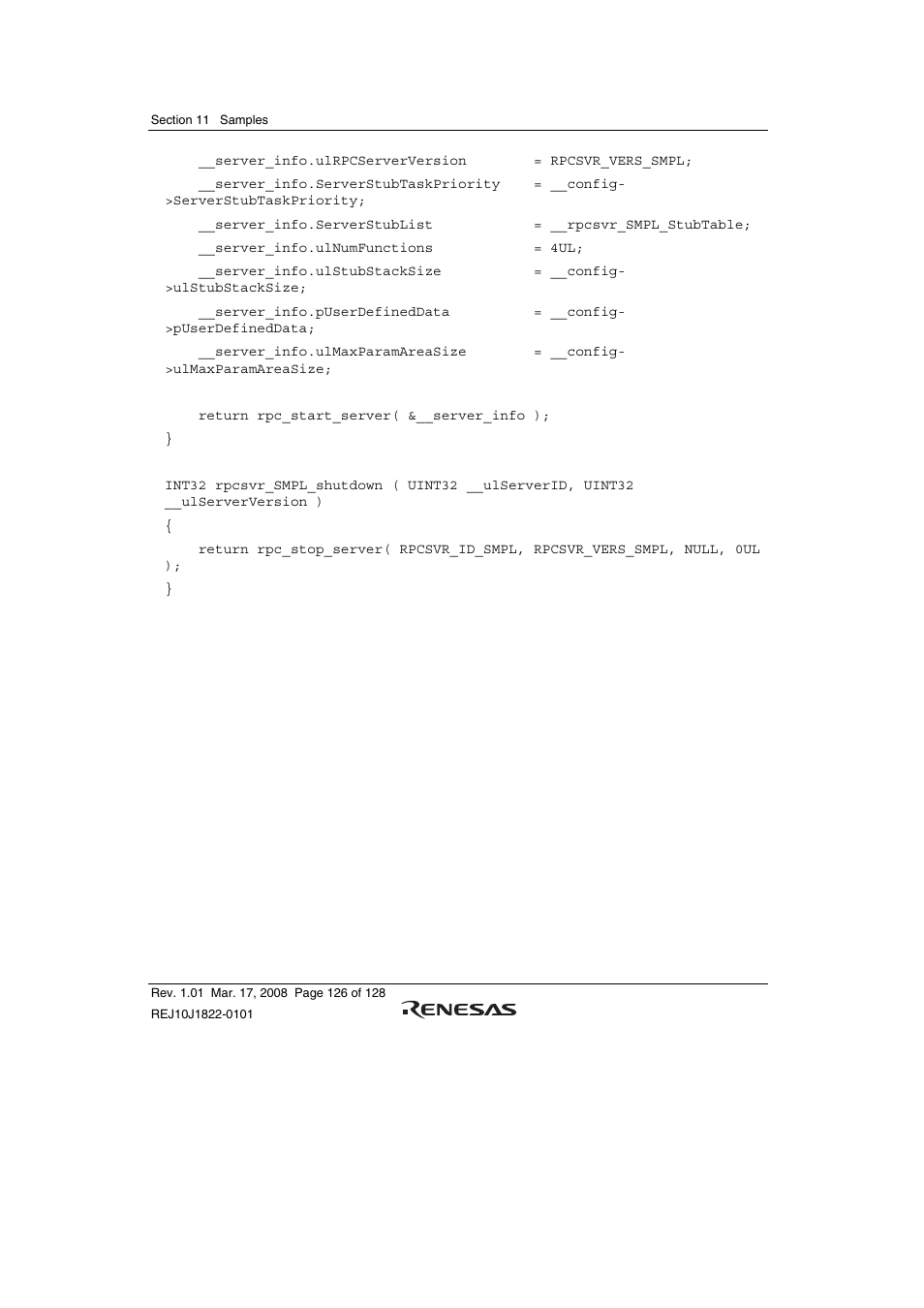 Renesas Stub Generator V.1.00 User Manual | Page 138 / 144