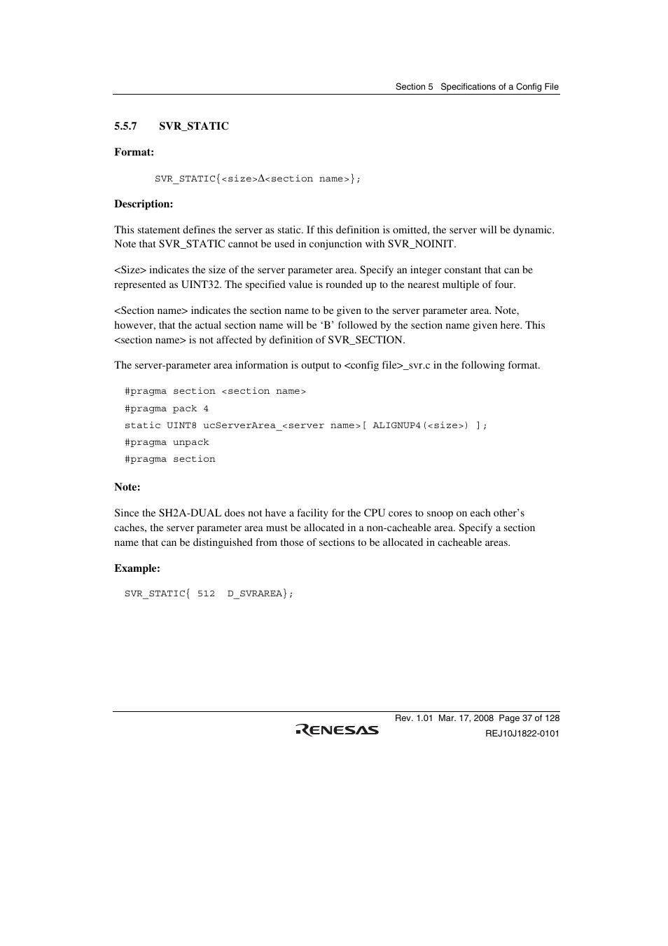 7 svr_static | Renesas Stub Generator V.1.00 User Manual | Page 49 / 144