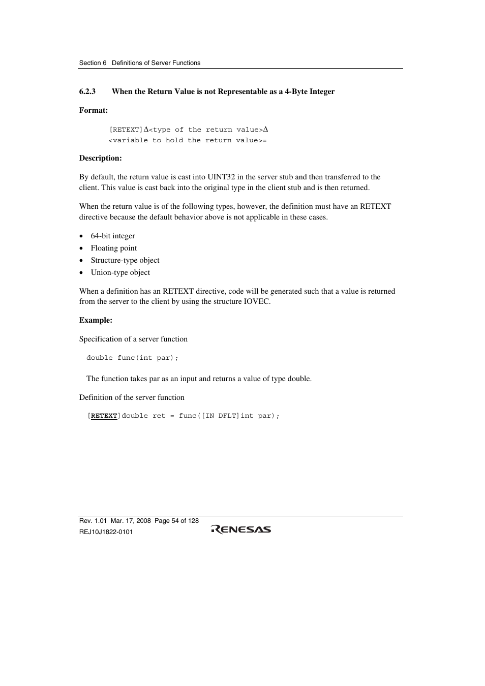 Renesas Stub Generator V.1.00 User Manual | Page 66 / 144