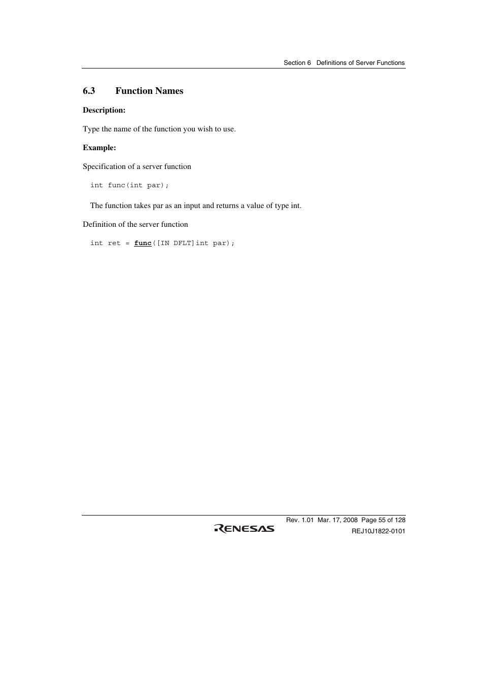 3 function names | Renesas Stub Generator V.1.00 User Manual | Page 67 / 144