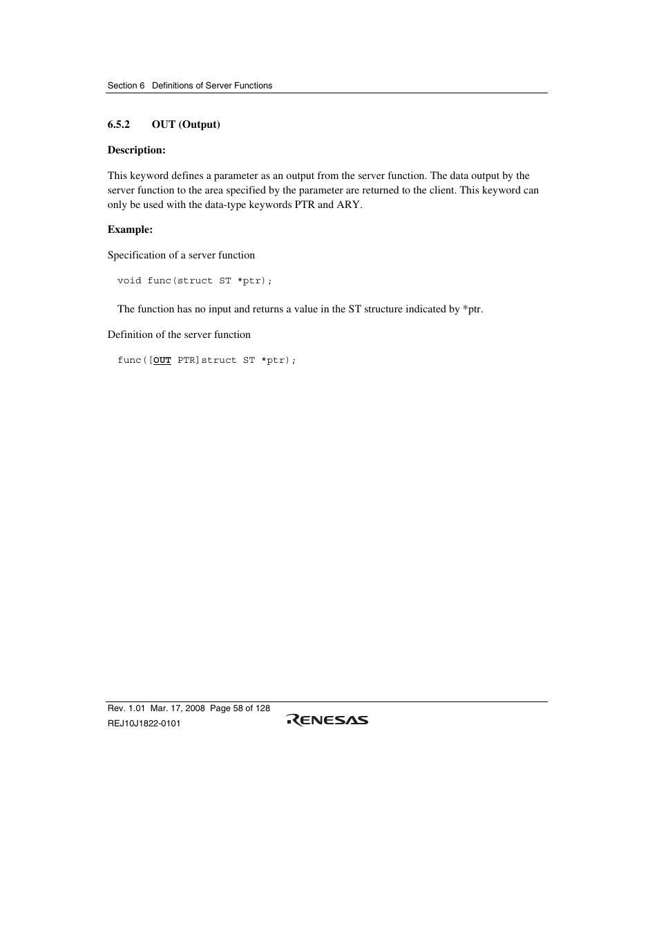 2 out (output) | Renesas Stub Generator V.1.00 User Manual | Page 70 / 144