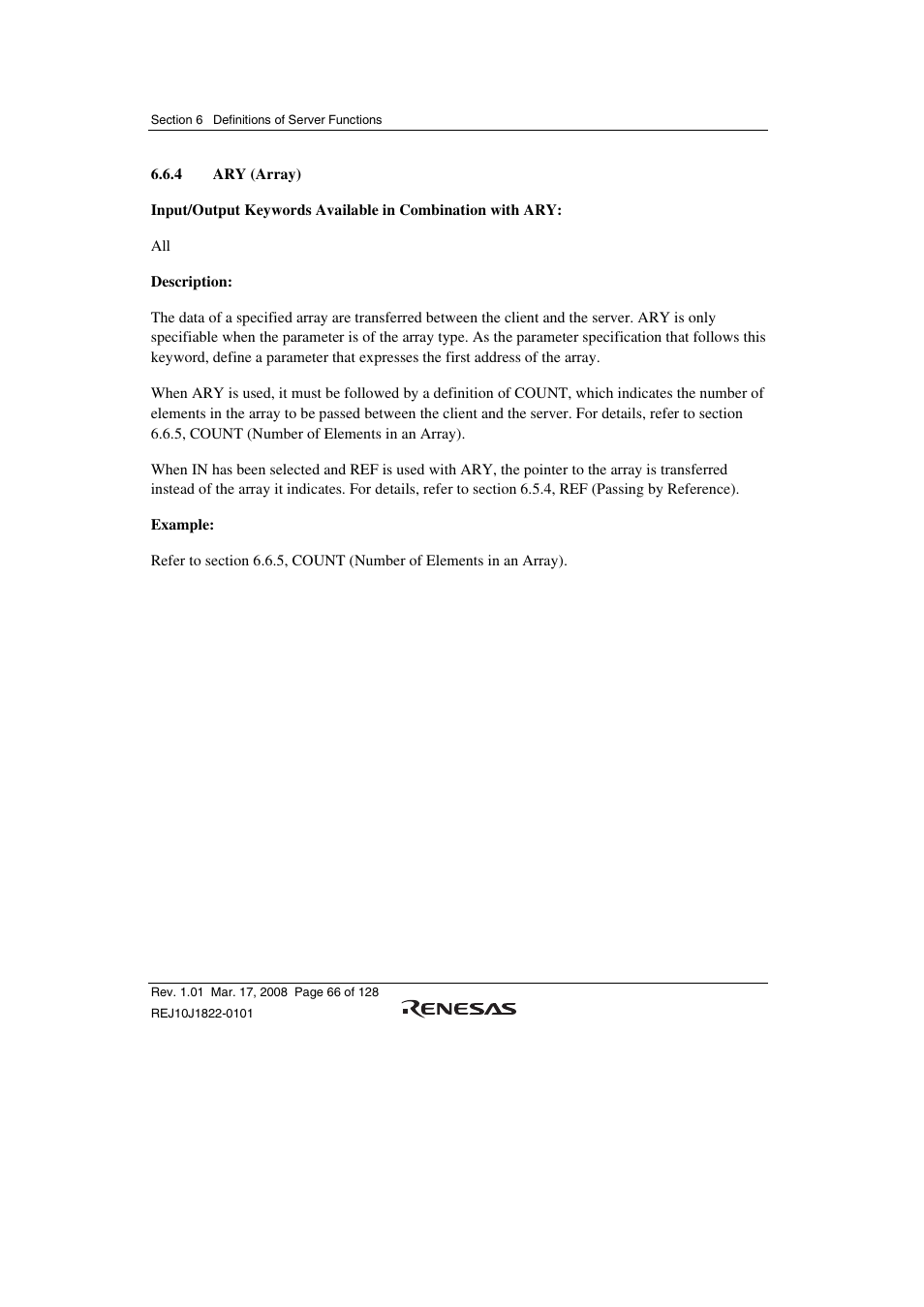 4 ary (array) | Renesas Stub Generator V.1.00 User Manual | Page 78 / 144