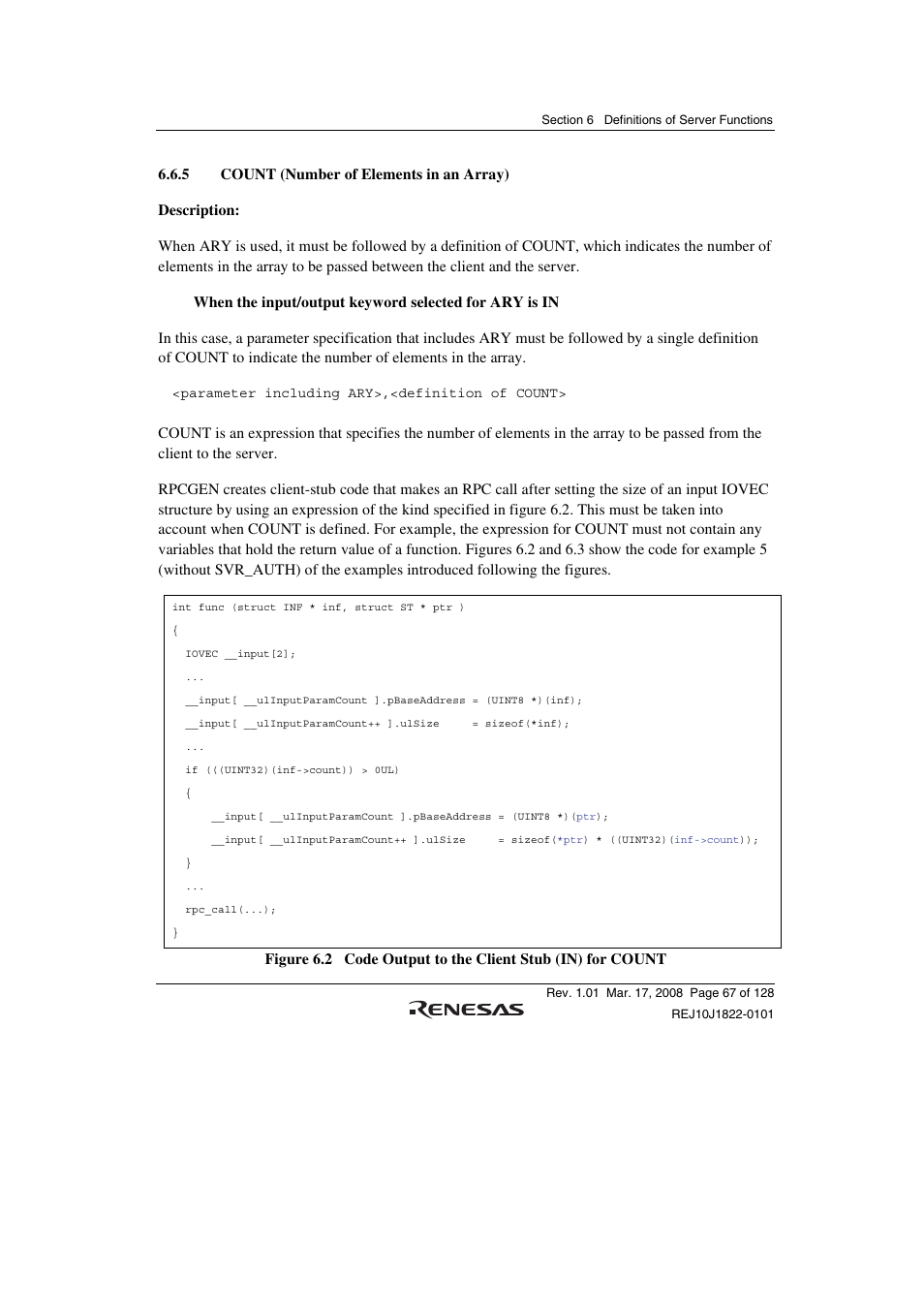 5 count (number of elements in an array) | Renesas Stub Generator V.1.00 User Manual | Page 79 / 144