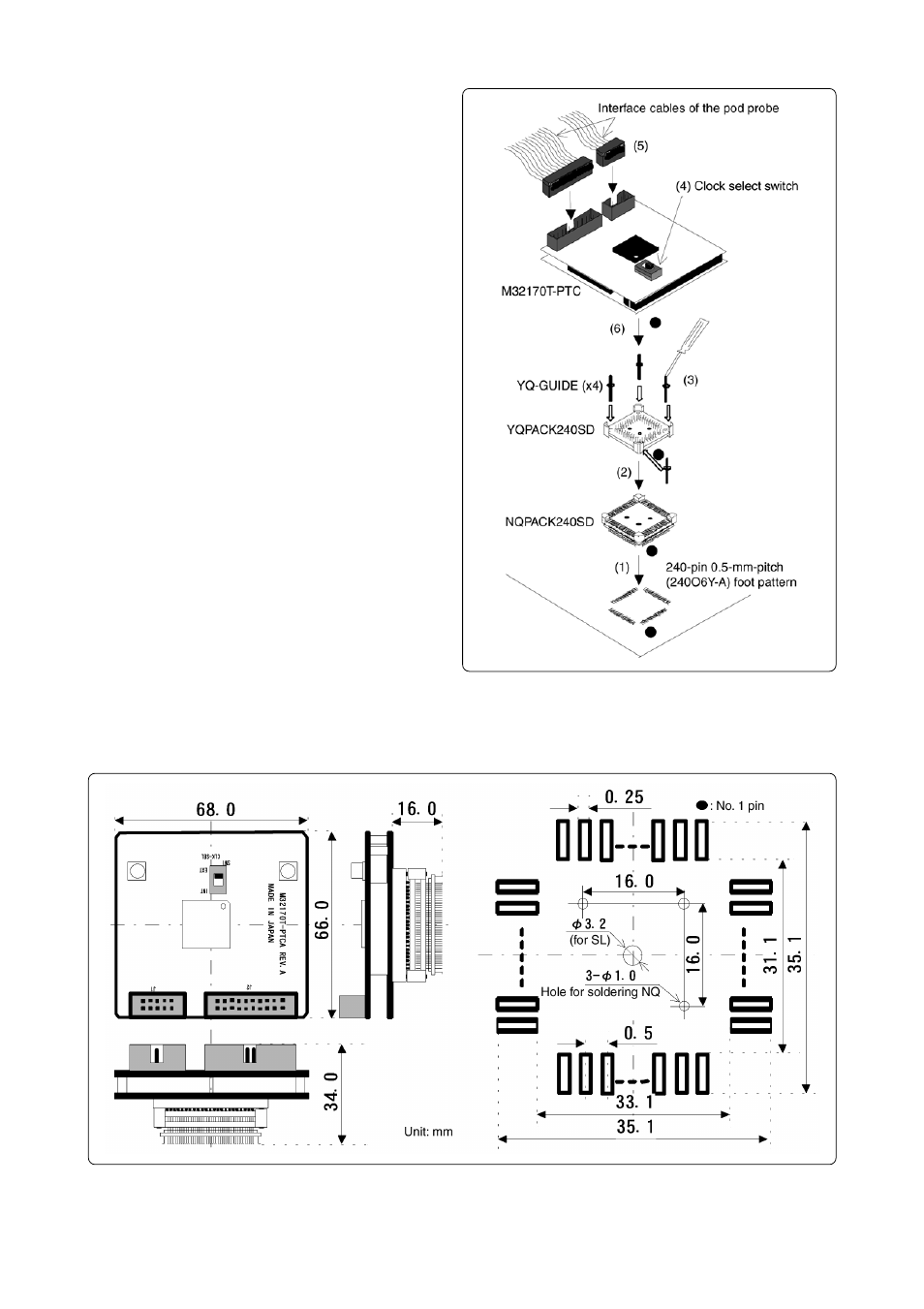 Connection procedure | Renesas M32170T-PTC User Manual | Page 5 / 6