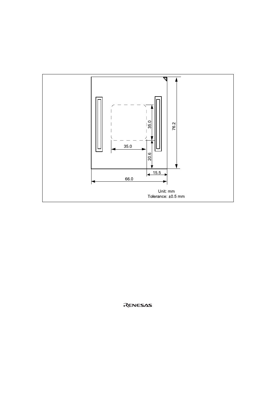4dimensions for user system interface cable head, Dimensions for user system interface cable head | Renesas H8S/2378 Series User Manual | Page 14 / 19