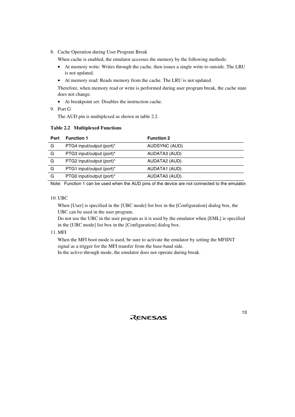 Renesas SuperH Family E10A-USB User Manual | Page 21 / 59