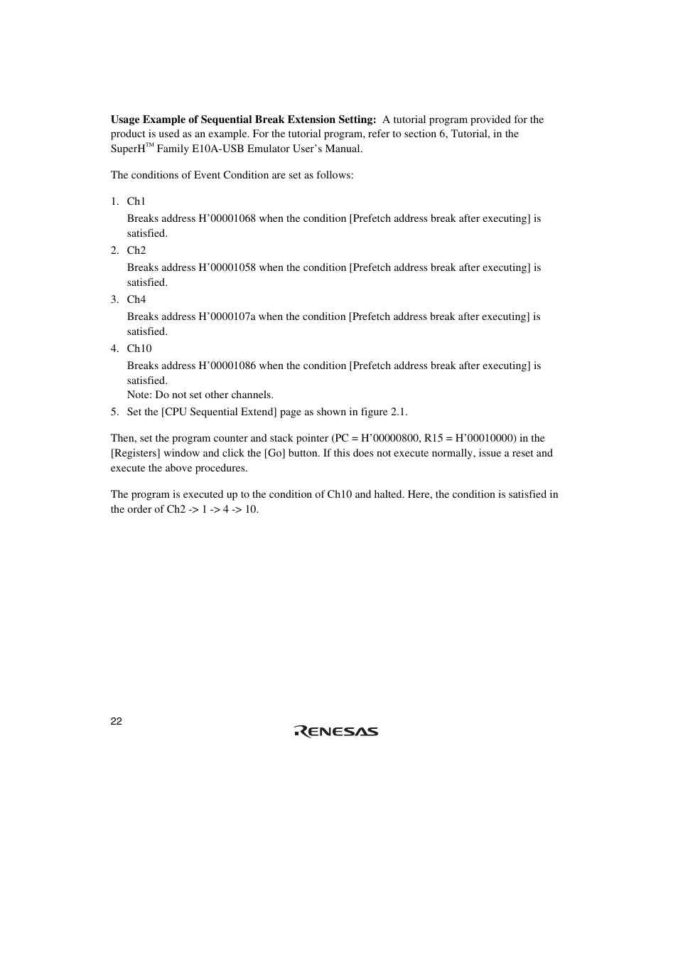 Renesas SuperH Family E10A-USB User Manual | Page 30 / 59