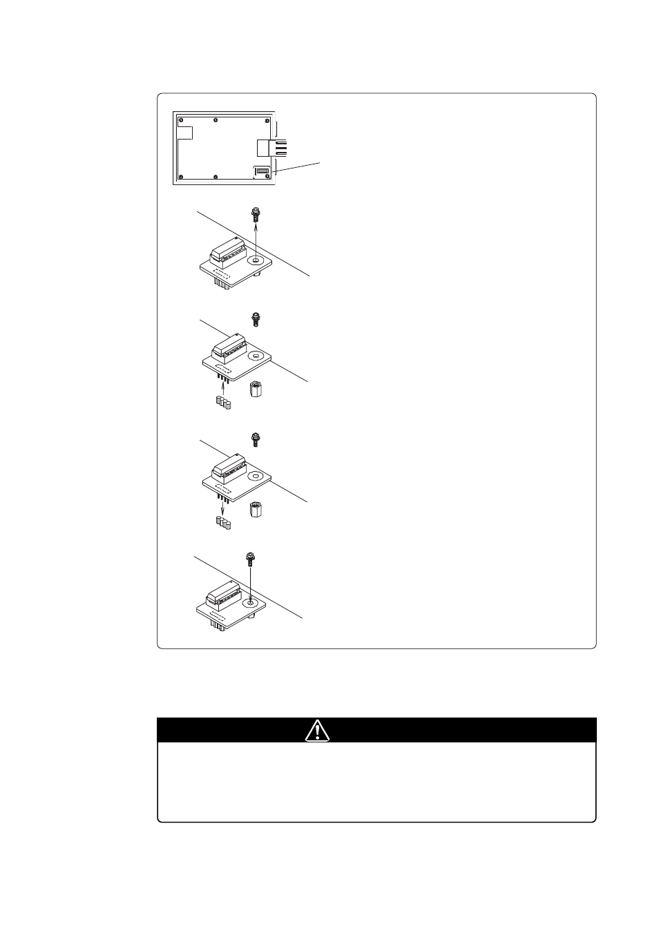 Caution, When removing the upper cover | Renesas Emulation Probe M30850T-EPB User Manual | Page 28 / 76