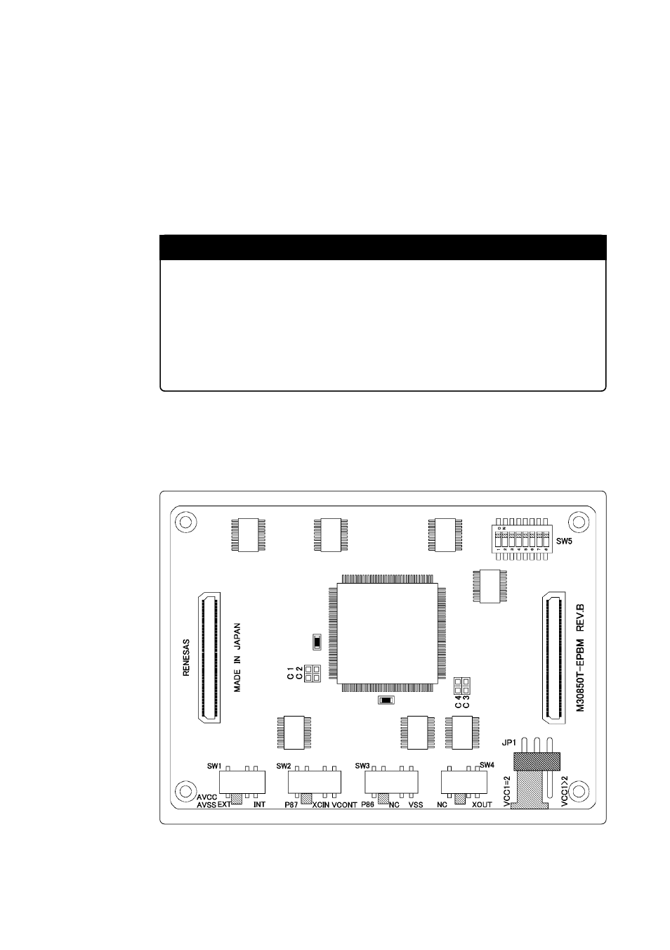 4 using the internal oscillator circuit, 5 setting switches, Important | Renesas Emulation Probe M30850T-EPB User Manual | Page 31 / 76