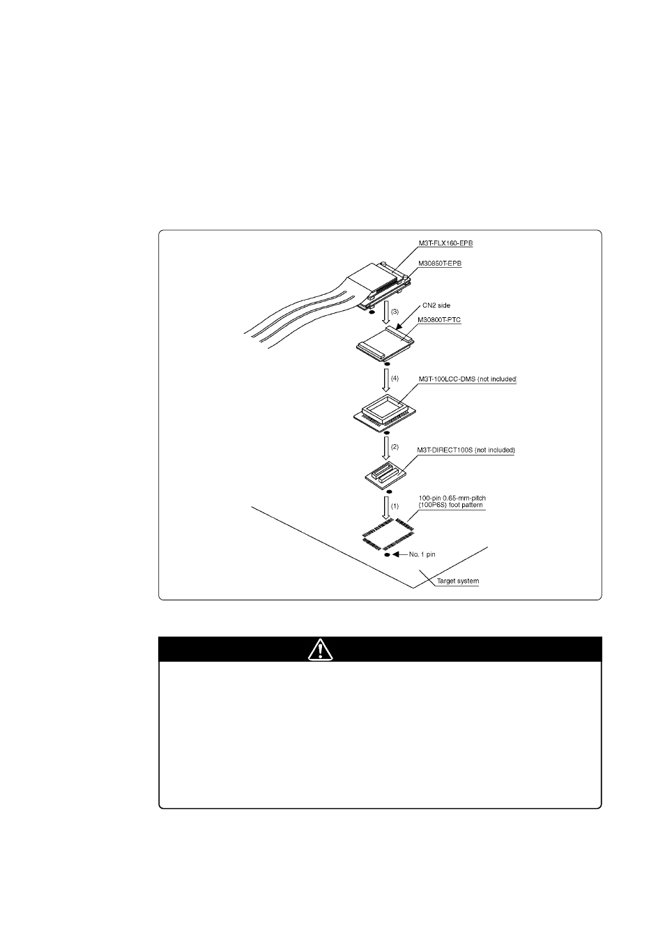 Caution | Renesas Emulation Probe M30850T-EPB User Manual | Page 40 / 76