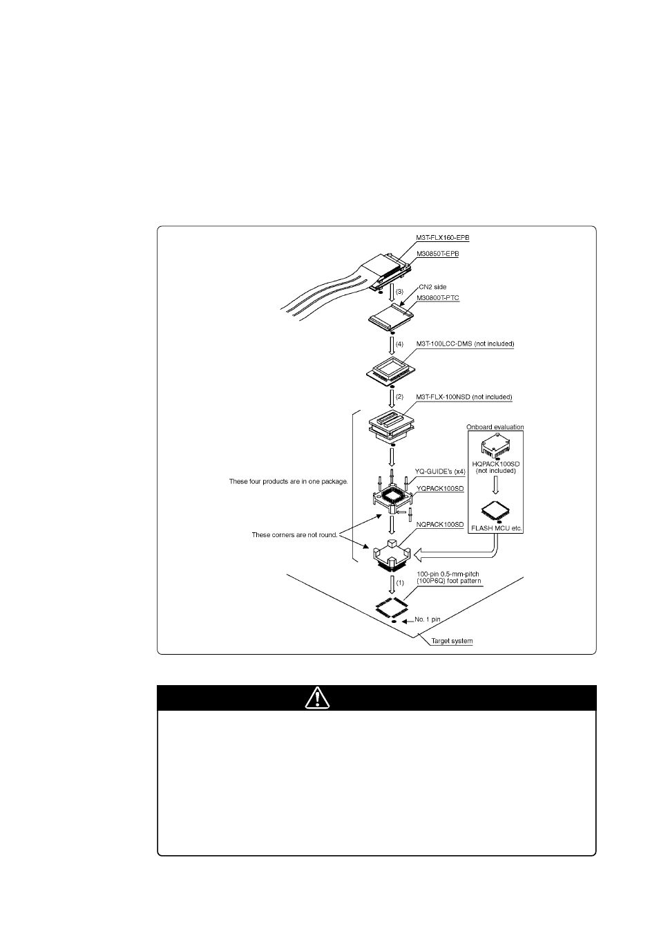 Caution | Renesas Emulation Probe M30850T-EPB User Manual | Page 43 / 76