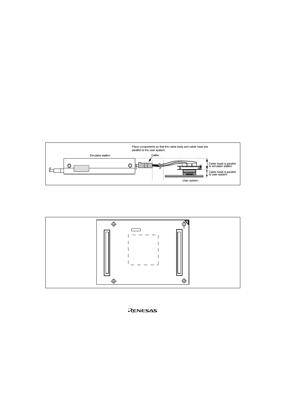 Section 5 notice, Figure 10 user cable location example, Figure 11p1 short connector | Renesas H8/3297 Series User Manual | Page 21 / 21