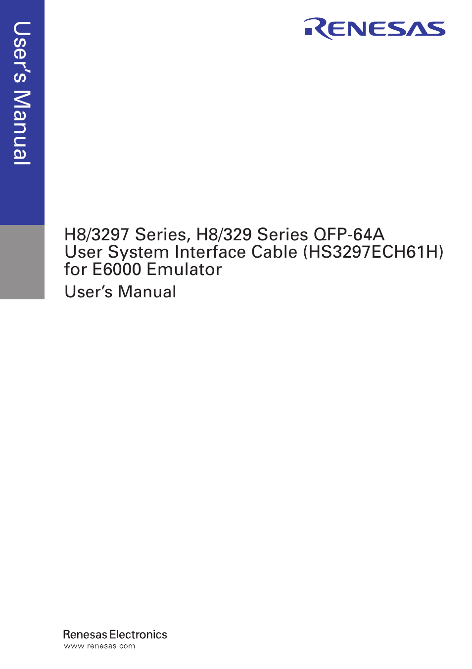 Use r’s m an ua l | Renesas H8/3297 Series User Manual | Page 3 / 21