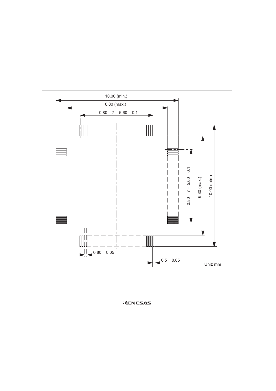 3 recommended dimensions for user system mount pad | Renesas H8/36912 User Manual | Page 24 / 37